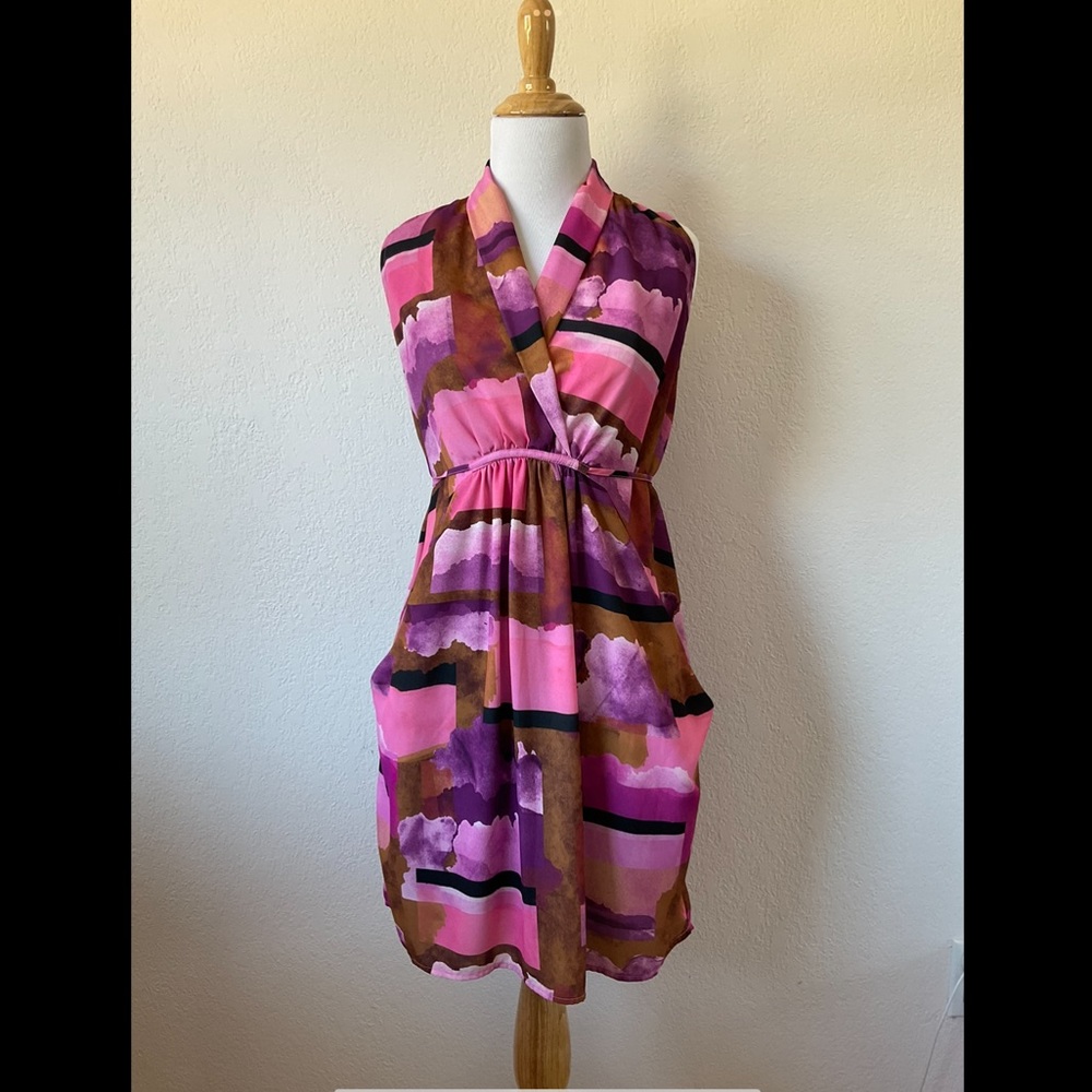 BarIII Geometric Cloudy Pink Mini Dress